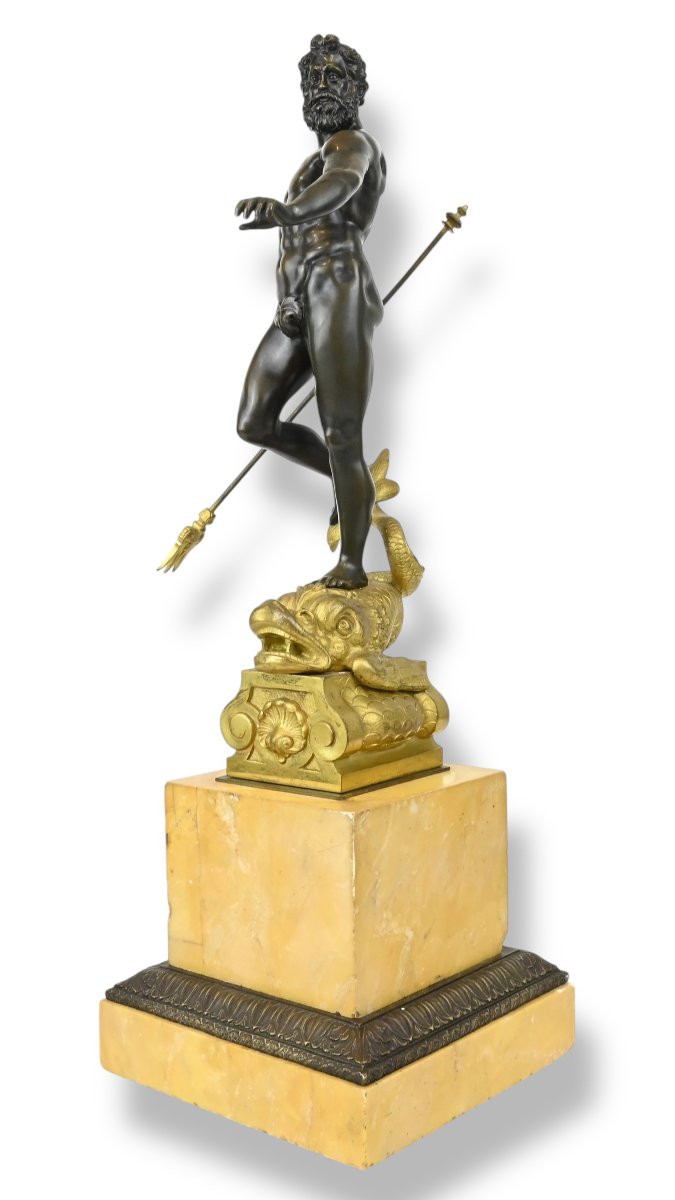 Bronze Neptune From Giambologna's Monument - Italy Late 18th Century-photo-1